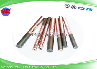 Longitud de encargo EDM que rosca el cobre del tungsteno de los electrodos M6 con agujero de 1 milímetro de diámetro