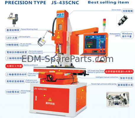 JS-435CNC Jiasheng máquina de perforación EDM de precisión automática 450 * 350mm