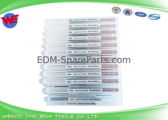 Longitud de encargo EDM que rosca el cobre del tungsteno de los electrodos M6 con agujero de 1 milímetro de diámetro